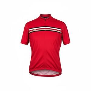 Sugoi Red Cycling Jersey with‎ Zip and Stripe Detail Size XL Back Pouch Pockets